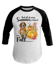 Into Fall - beagle Baseball Tee tile