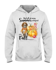 Into Fall - beagle Hooded Sweatshirt tile