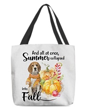 Into Fall - beagle All-Over Tote tile