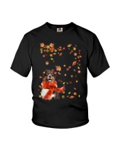 Leaf Scarf - Australian Shepherd 3 Youth T-Shirt tile