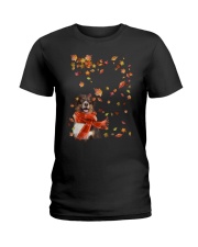 Leaf Scarf - Australian Shepherd 3 Ladies T-Shirt tile