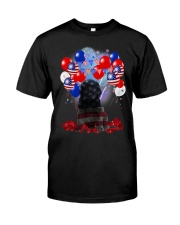 4th July American - Flat Coated Retriever Classic T-Shirt front