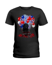 4th July American - Flat Coated Retriever Ladies T-Shirt tile