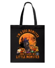 Monster - Black Long-haired Dachshund Tote Bag tile