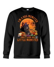 Monster - Black Long-haired Dachshund Crewneck Sweatshirt tile