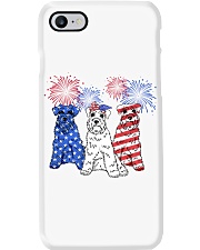 American Firework - Miniature Schnauzer Phone Case tile