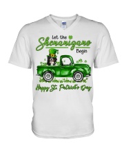Shenanigans - Bernese Mountain Dog 1 V-Neck T-Shirt tile