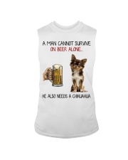 A Man cannot survive without Beer and a Chihuahua Sleeveless Tee thumbnail