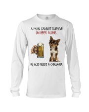 A Man cannot survive without Beer and a Chihuahua Long Sleeve Tee thumbnail