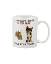 A Man cannot survive without Beer and a Chihuahua Mug thumbnail