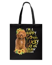 I Am Happy Go Lucky labradoodle Tote Bag tile