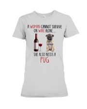 She Also Needs - Pug Premium Fit Ladies Tee tile