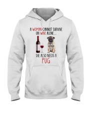 She Also Needs - Pug Hooded Sweatshirt tile
