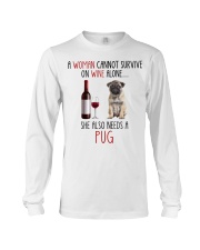 She Also Needs - Pug Long Sleeve Tee tile