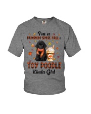 Pumpkin Kinda - BLACK Toy Poodle Youth T-Shirt tile