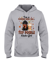 Pumpkin Kinda - BLACK Toy Poodle Hooded Sweatshirt tile