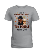 Pumpkin Kinda - BLACK Toy Poodle Ladies T-Shirt tile