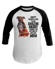 Father Day - American Staffordshire Terrier Baseball Tee tile