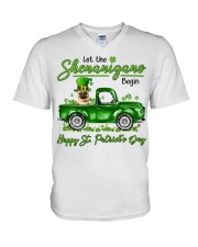 Shenanigans - Chug Dog V-Neck T-Shirt tile