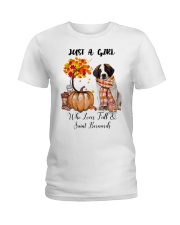 Fall And - Saint Bernard Ladies T-Shirt tile