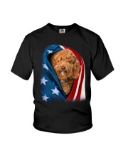 American flag - Labradoodle Youth T-Shirt tile