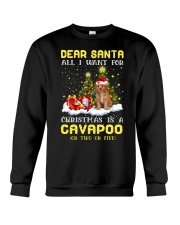 Dear Santa - RED Cavapoo Crewneck Sweatshirt tile