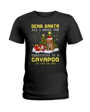 Dear Santa - RED Cavapoo Ladies T-Shirt tile