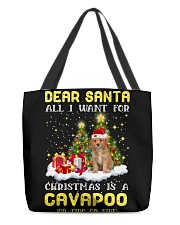 Dear Santa - RED Cavapoo All-Over Tote tile