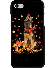 Autumn Leaves Scraf - German Shepherd Phone Case tile