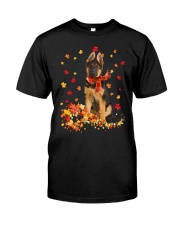 Autumn Leaves Scraf - German Shepherd Classic T-Shirt tile