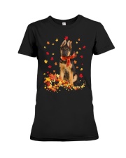 Autumn Leaves Scraf - German Shepherd Premium Fit Ladies Tee tile