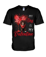 My Valentine - CHOCOLATE Goldendoodle V-Neck T-Shirt tile
