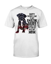Father Day - Pitbull Dog Classic T-Shirt tile