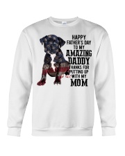 Father Day - Pitbull Dog Crewneck Sweatshirt tile