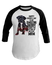 Father Day - Pitbull Dog Baseball Tee tile