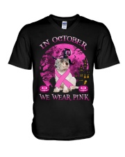Pink Moon - English Setter V-Neck T-Shirt tile