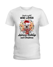 Christmas Girl - American Bulldog 2 Ladies T-Shirt tile