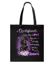 Last Breath - BLACK Dachshund Tote Bag tile