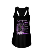Last Breath - BLACK Dachshund Ladies Flowy Tank tile