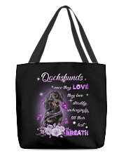 Last Breath - BLACK Dachshund All-Over Tote tile