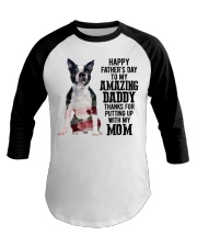 Father Day - Boston Terrier Dog Baseball Tee tile