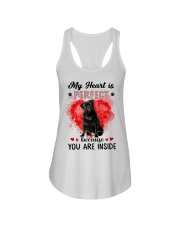 Perfect - BLACK Pug 3 Ladies Flowy Tank tile