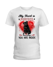 Perfect - BLACK Pug 3 Ladies T-Shirt tile