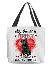 Perfect - BLACK Pug 3 All-Over Tote tile