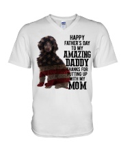 Father Day - Standard Poodle V-Neck T-Shirt tile