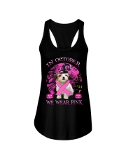 Pink Moon - Teddy Bear Dog Ladies Flowy Tank tile