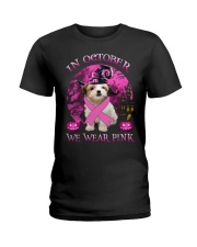 Pink Moon - Teddy Bear Dog Ladies T-Shirt tile