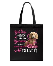 This Life - CREAM LONG HAIRED Dachshund Tote Bag tile