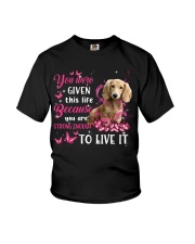 This Life - CREAM LONG HAIRED Dachshund Youth T-Shirt tile