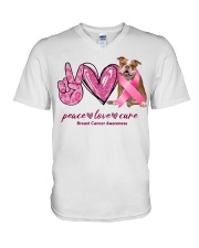 Cure - Old English Bulldog V-Neck T-Shirt tile